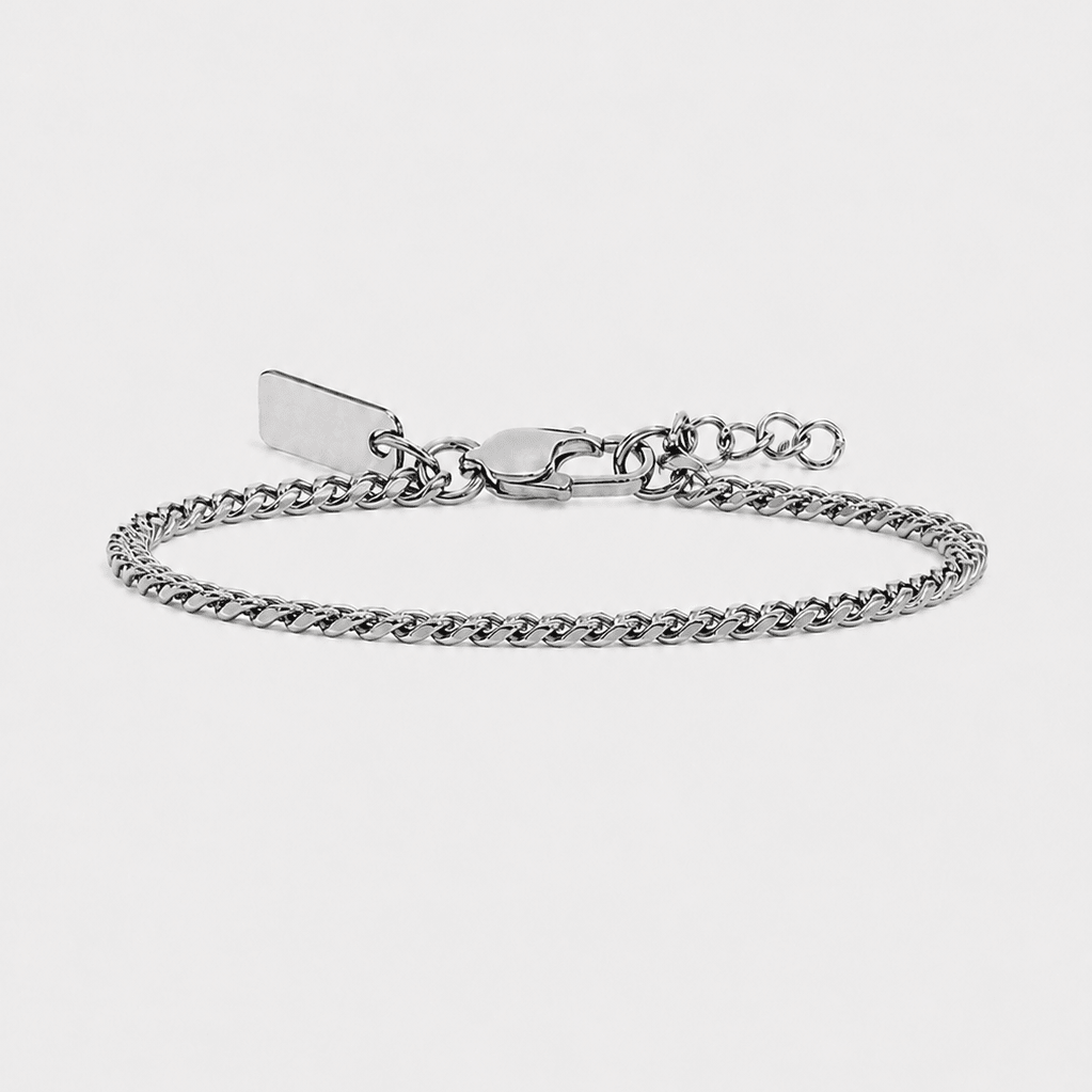 Polished Cuban Bracelet -3mm
