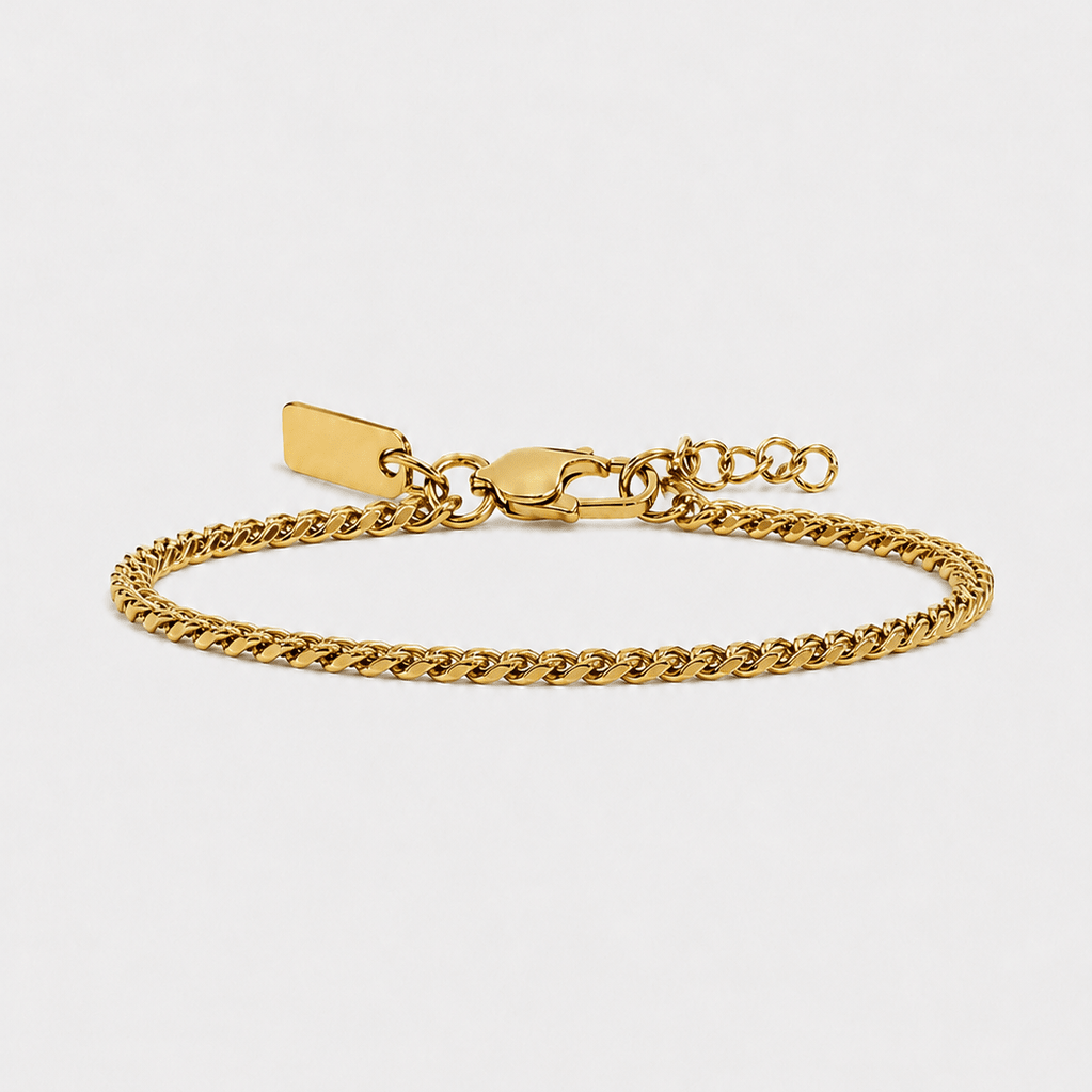 Polished Cuban Bracelet -3mm