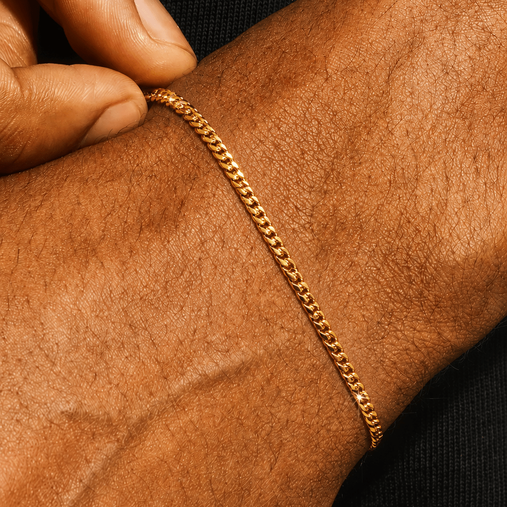 Polished Cuban Bracelet -3mm