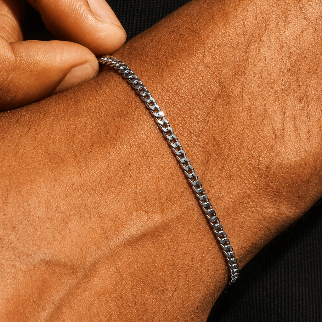 Polished Cuban Bracelet -3mm