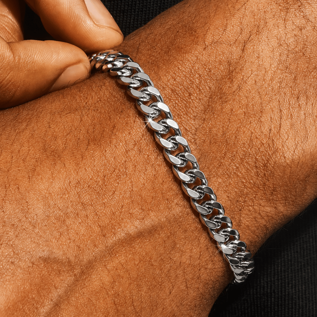 Polished Cuban Bracelet -7mm