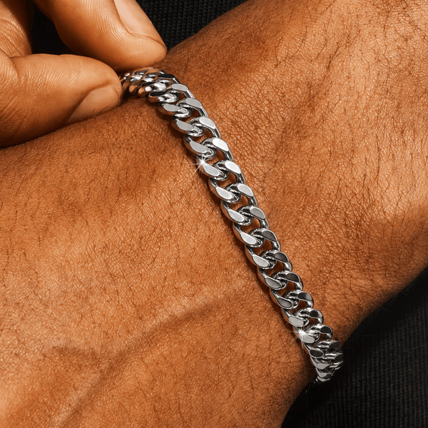 Polished Cuban Bracelet -7mm