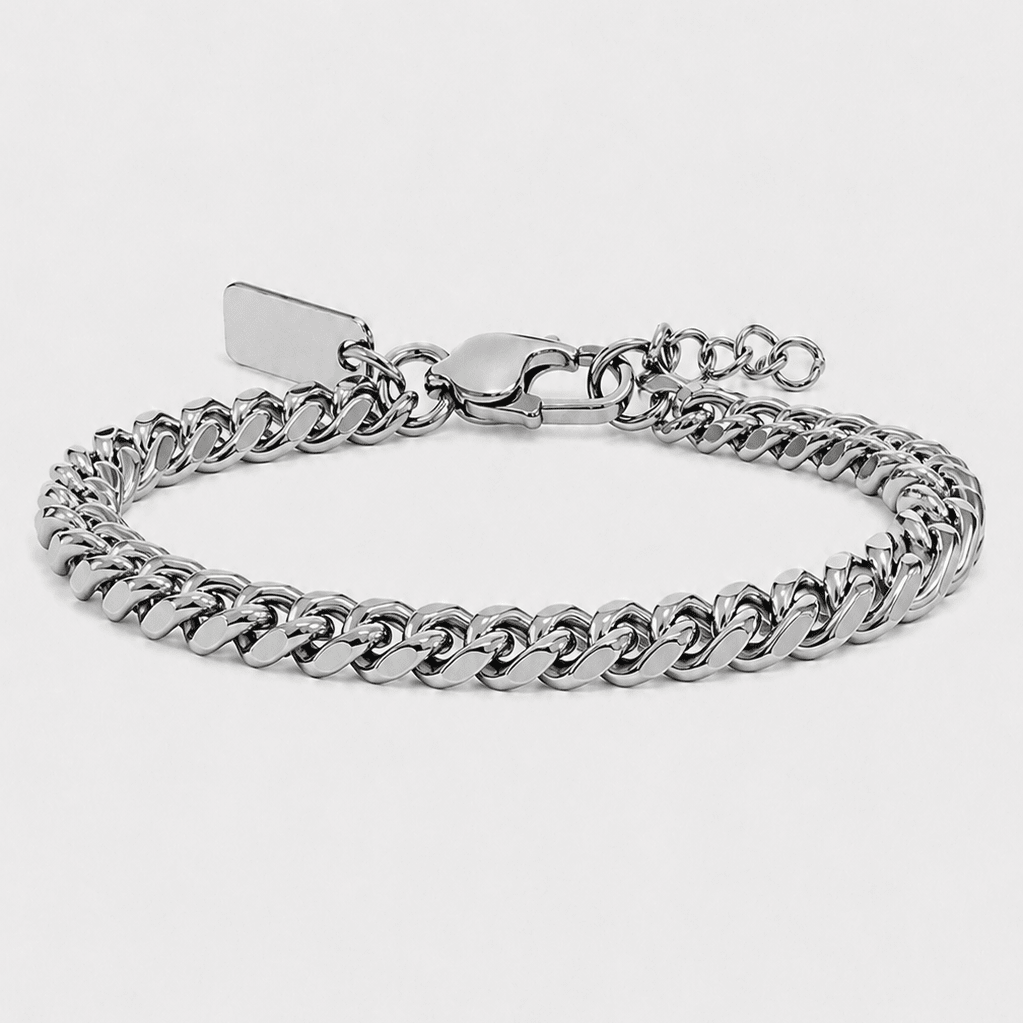 Polished Cuban Bracelet -7mm