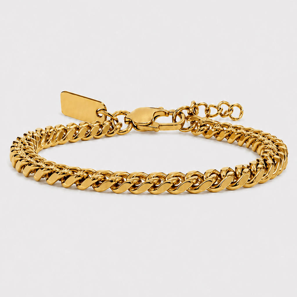 Polished Cuban Bracelet -7mm