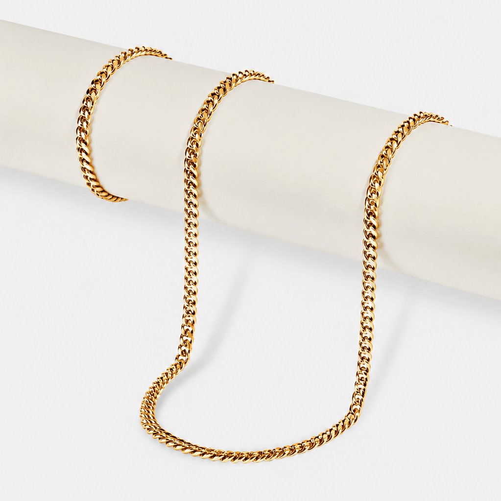 Polished Cuban Bracelet & Chain -3mm