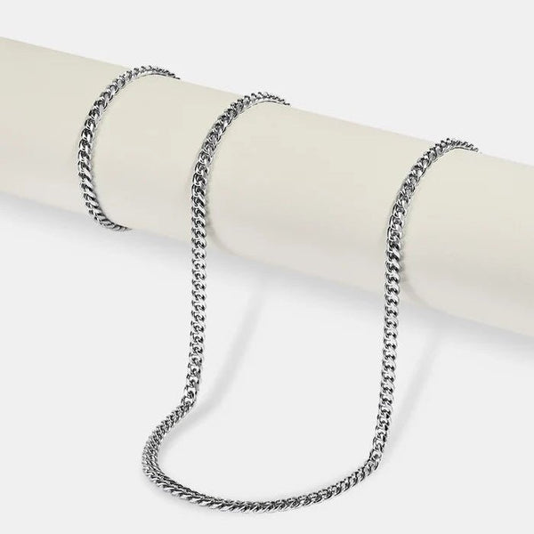 Polished Cuban Bracelet & Chain -3mm