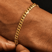 Polished Cuban Bracelet & Chain -3mm