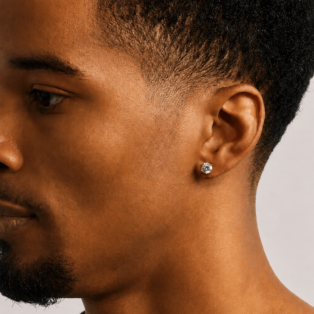 Round Cut Stud Earrings