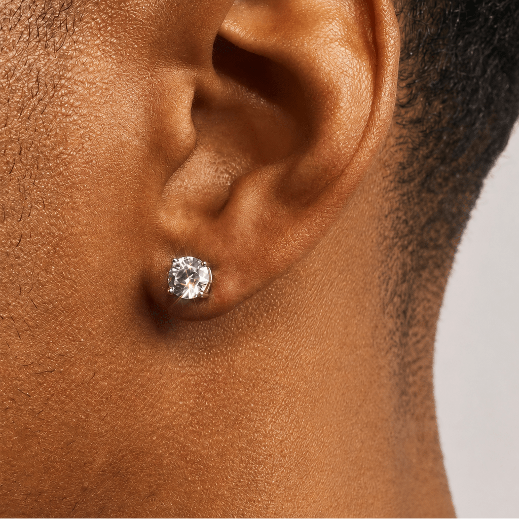 Round Cut Stud Earrings