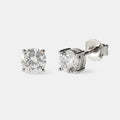 Round Cut Stud Earrings