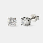 Round Cut Stud Earrings