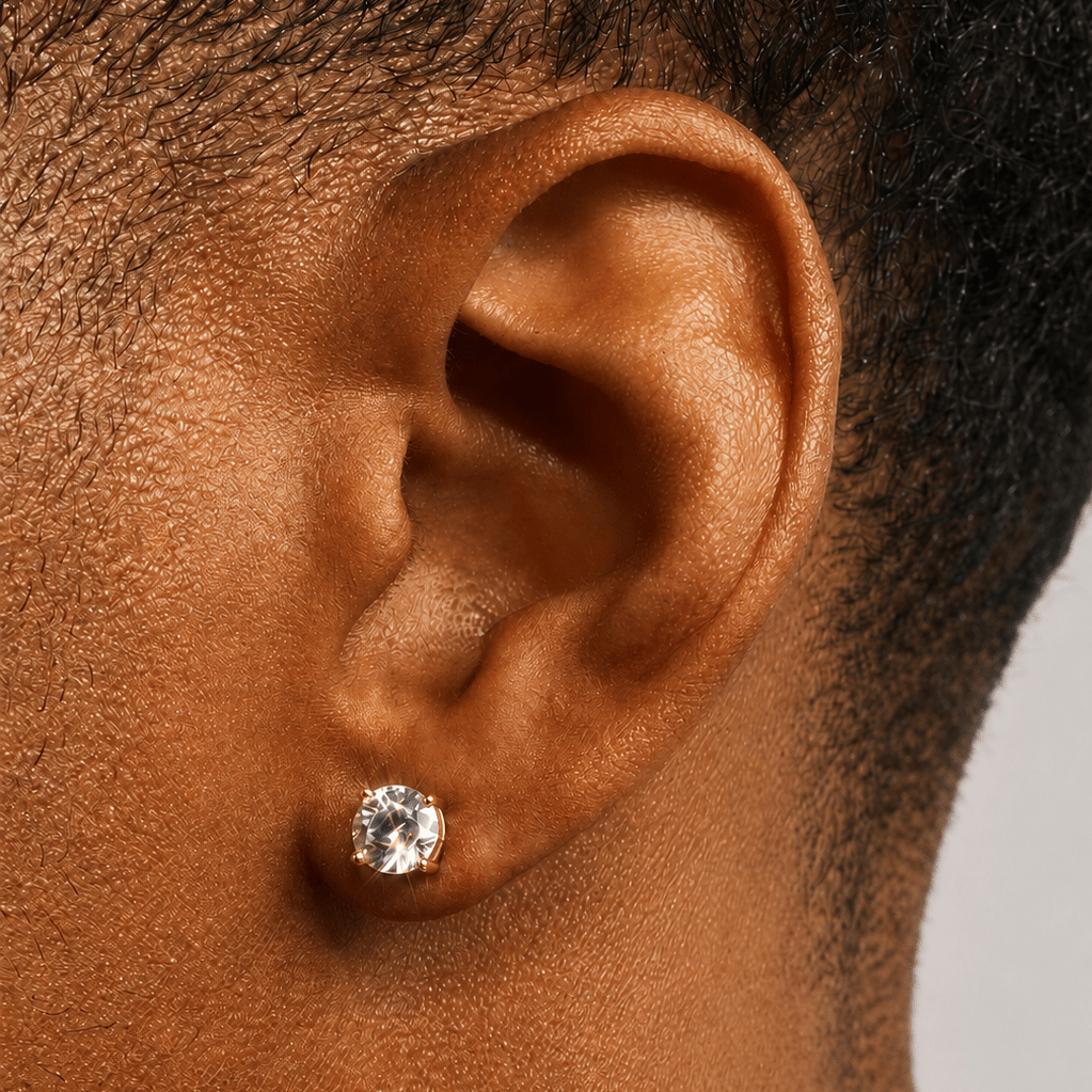 Round Cut Stud Earrings