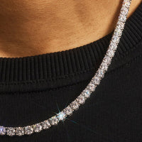 Tennis Bracelet, Chain & Round Cut Earrings -5mm