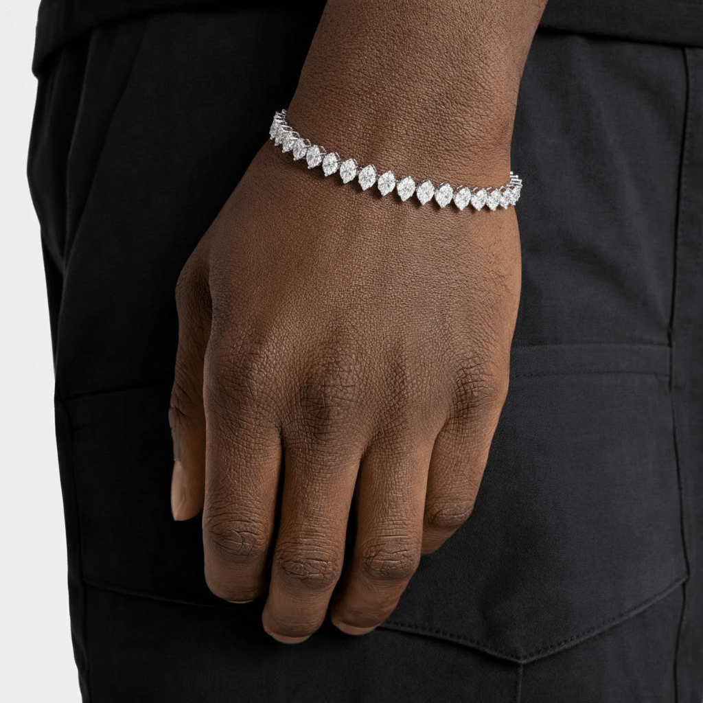 Model Hand with Marquise Diamond Bracelet
